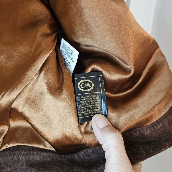 Vintage Suede Leather Short Blazer Jacket Maple Leaf Fall Autumn Embroidered - Picture 7 of 11